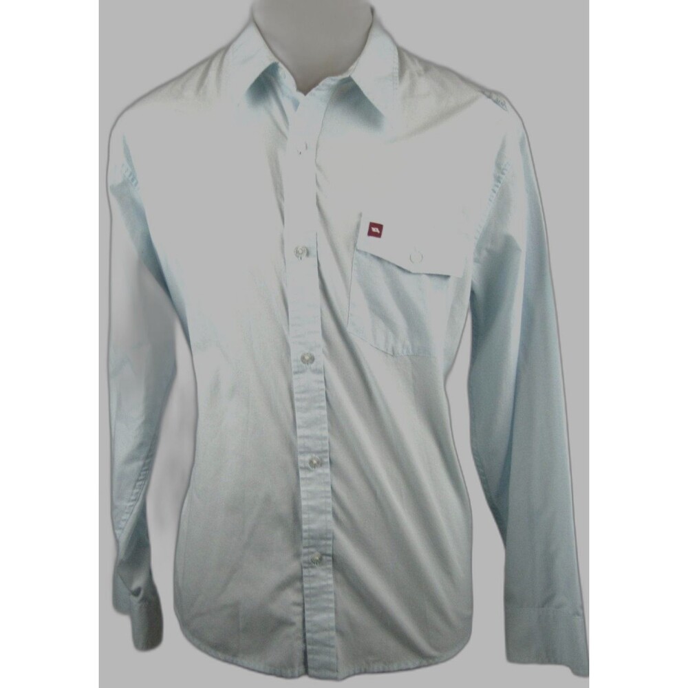 Men's Tony Hawk Brand LS Pale Blue Cotton/Poly Skateboarders Casual Shirt sz LG